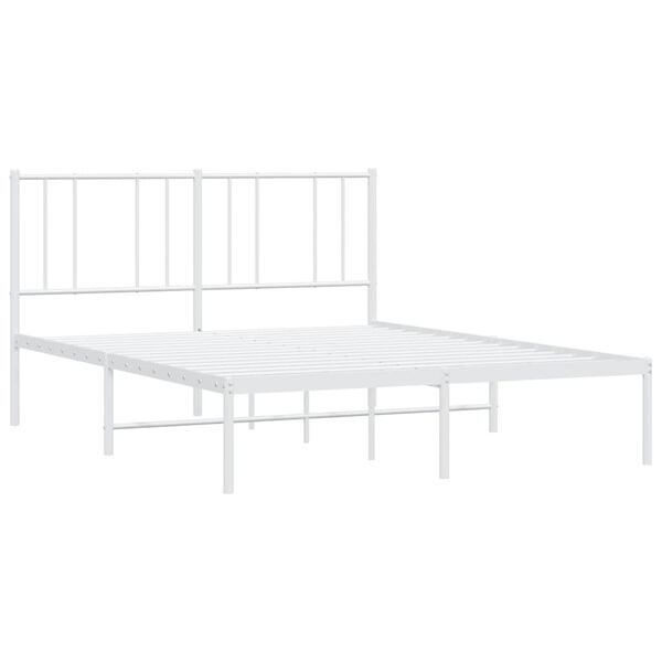 vidaXL Bedframe Metaal Wit - 120x190 cm | 64% Korting