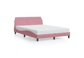 vidaXL Fluweel Bedframe Roze 140x200 cm - 64% Korting!