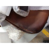 vidaXL Fauteuil met Voetensteun, Echt Leer & Canvas Bruin | -55%