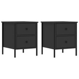 VidaXL Nachtkastjes 2 st. Zwart - 55% Korting!