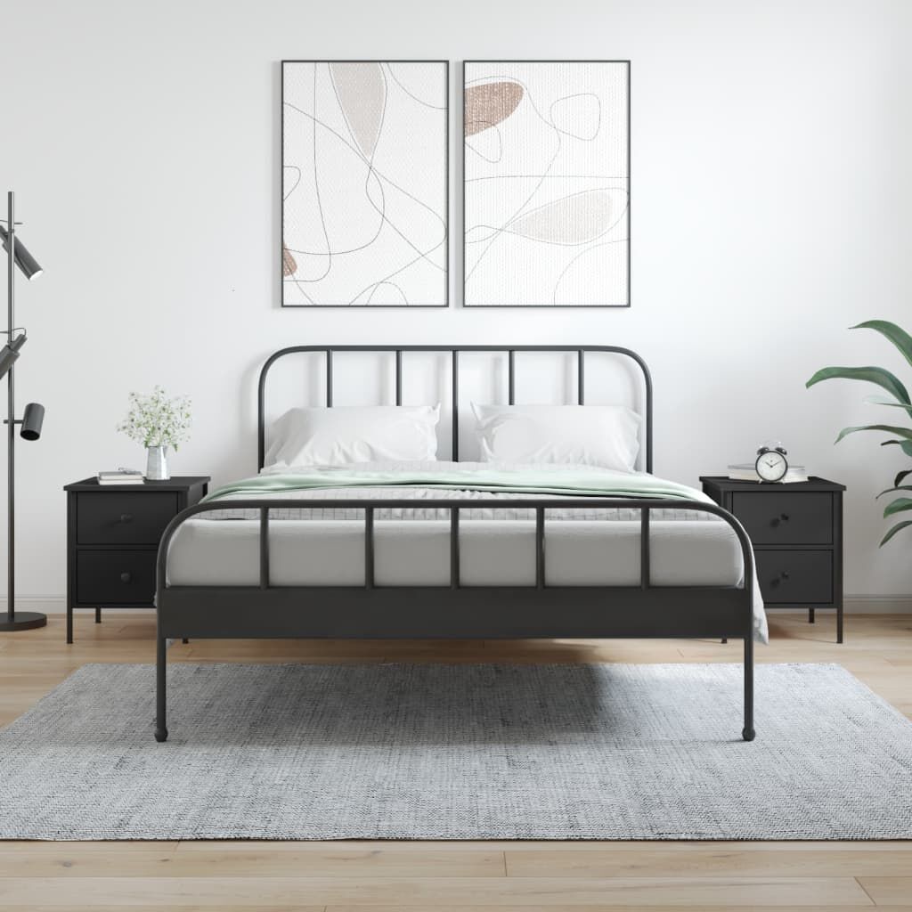 VidaXL Nachtkastjes 2 st. Zwart - 55% Korting!