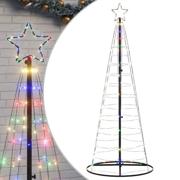 vidaXL Kerstboom LED Kleurrijk 182cm - 64% Korting