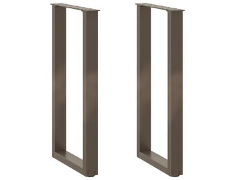 vidaXL U-vormige Salontafelpoten - 2 stuks - Staal Naturel - 64% Korting