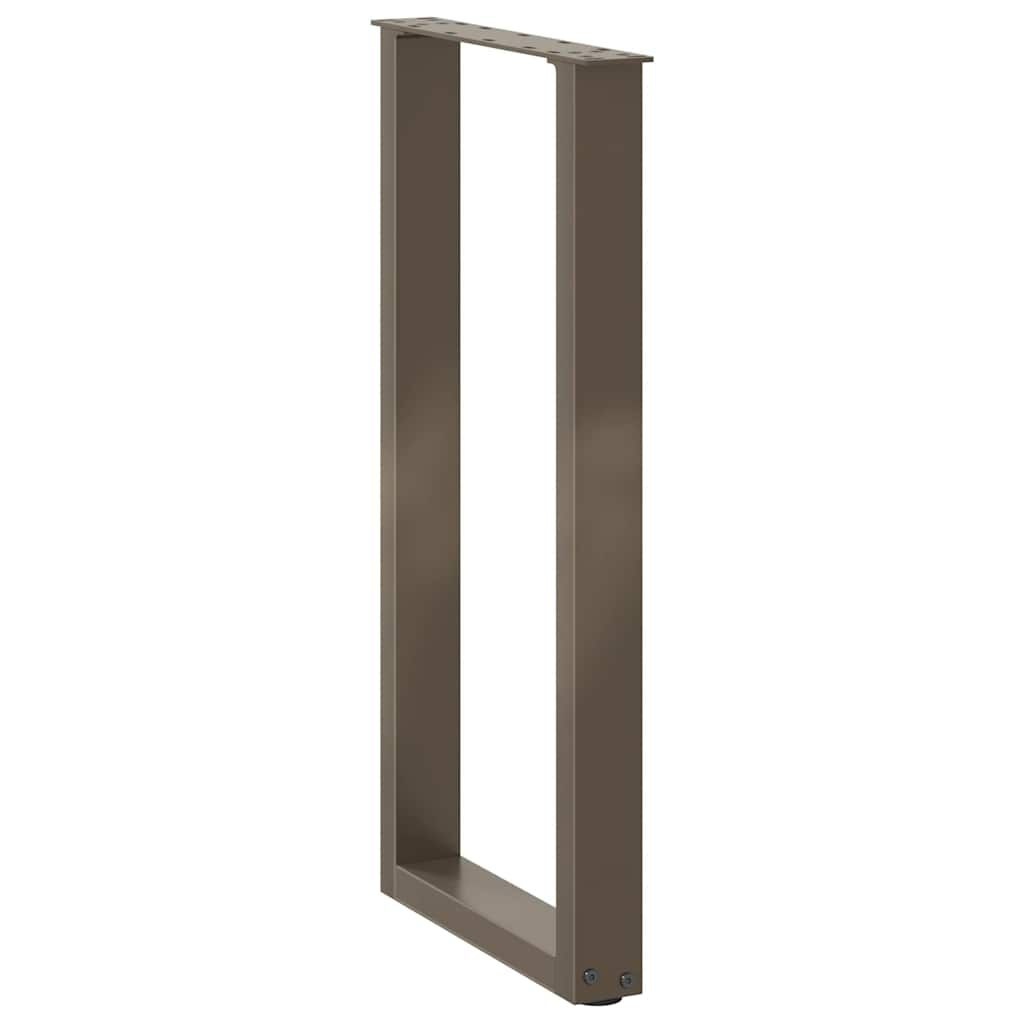 vidaXL U-vormige Salontafelpoten - 2 stuks - Staal Naturel - 64% Korting