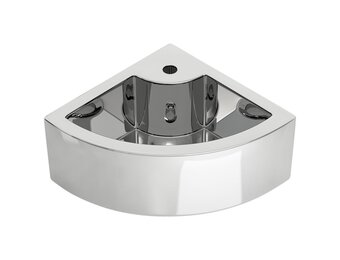 vidaXL Hoekwastafel Keramiek Zilverkleurig - 43% Korting!