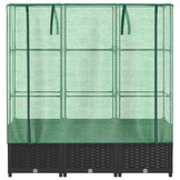 vidaXL Verhoogde Plantenbak Rattanlook met Kas - 120x40x138cm - 47% Korting