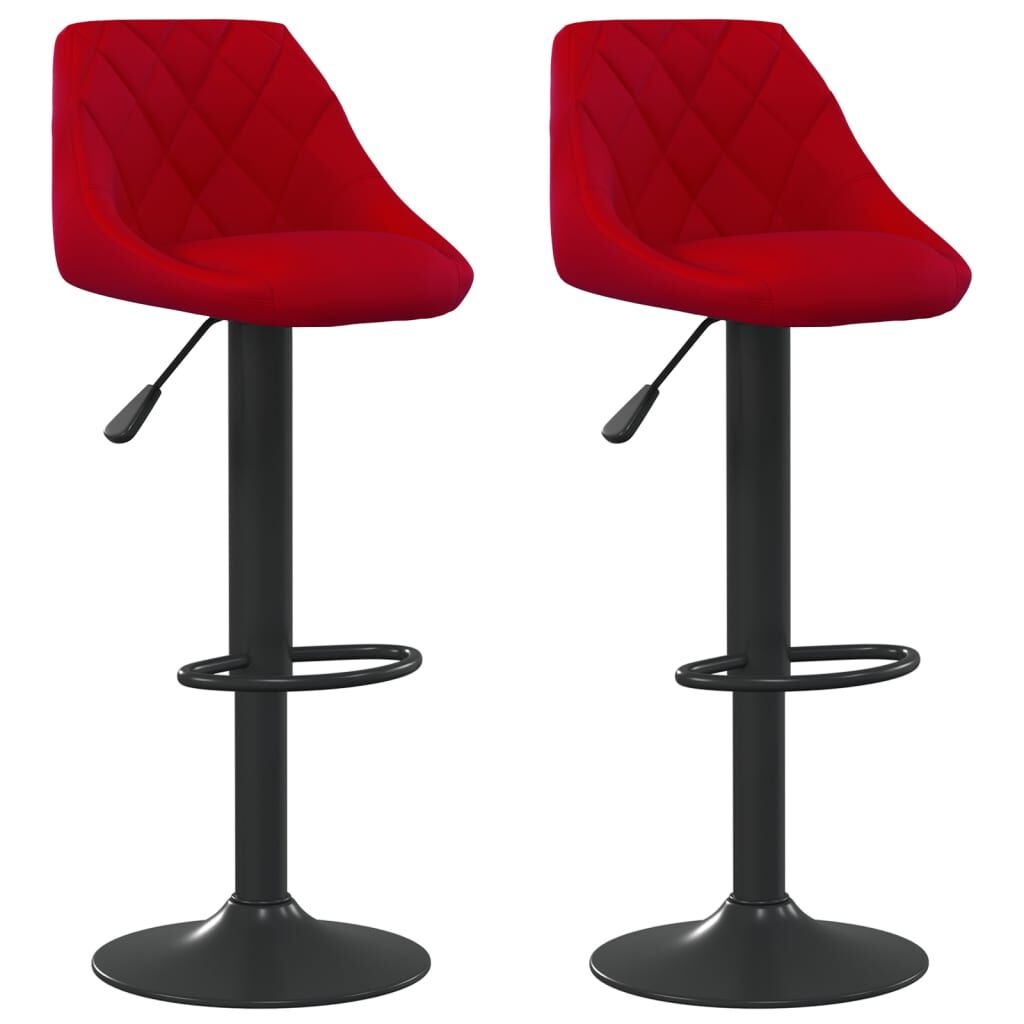 VidaXL Barkrukken (2 st) - Fluweel Wijnrood - 41% Korting