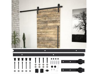 vidaXL SKIEN Schuifdeur Onderdelen 183cm Staal Zwart - 35% Korting!
