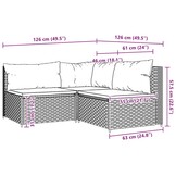 VidaXL Loungeset 3-delig Poly Rattan Zwart - 35% Korting!