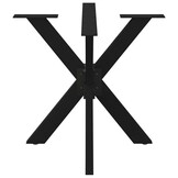 vidaXL Eettafelpoot Spider (85x85cm) Staal Zwart - 55% Korting