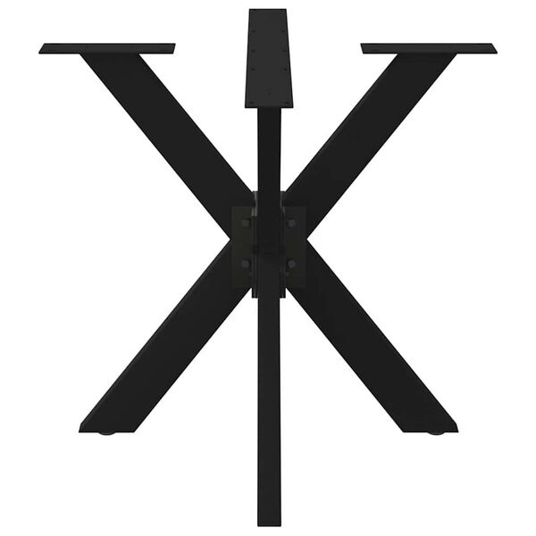 vidaXL Eettafelpoot Spider (85x85cm) Staal Zwart - 55% Korting