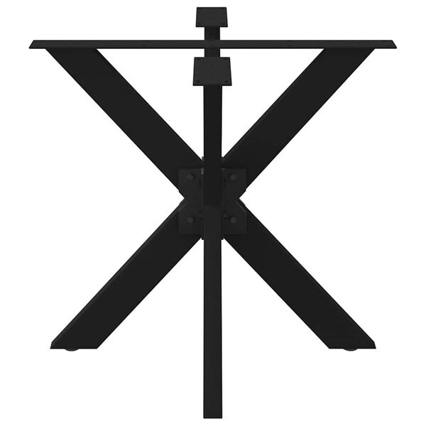 vidaXL Eettafelpoot Spider (85x85cm) Staal Zwart - 55% Korting