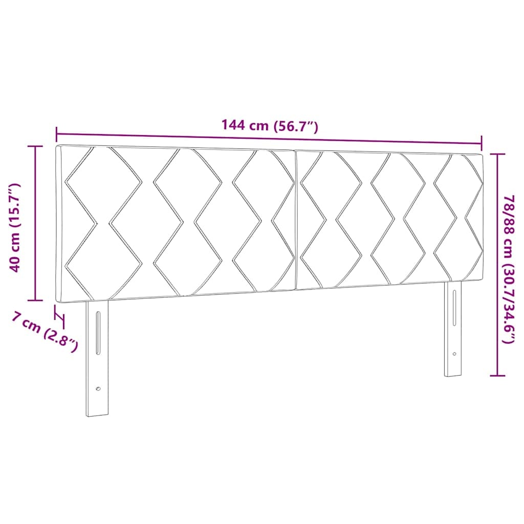 vidaXL Stoffen Hoofdbord Lichtgrijs (144cm) - 35% Korting!