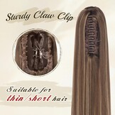 FESHFEN Paardenstaart Extension - 63cm Recht Honingblond/Bruin - 30% Korting!