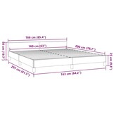 vidaXL Bedframe Lichtgrijs 160x200 cm - Nu 35% Korting!