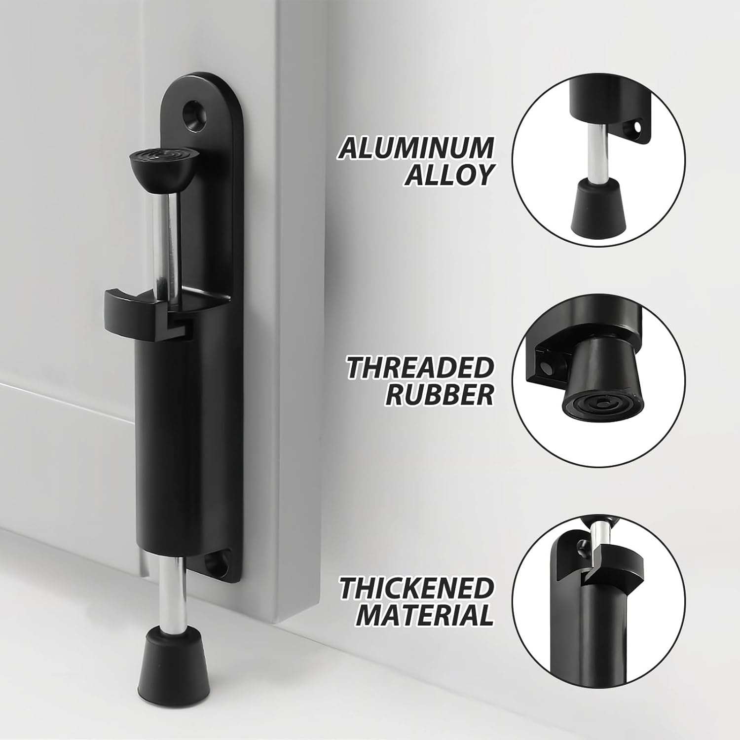 2x Deurstopper Deursluiter - Zink-Alloy met Rubber - 30% Korting