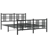vidaXL Bedframe Metaal Zwart 150x200cm | 55% Korting