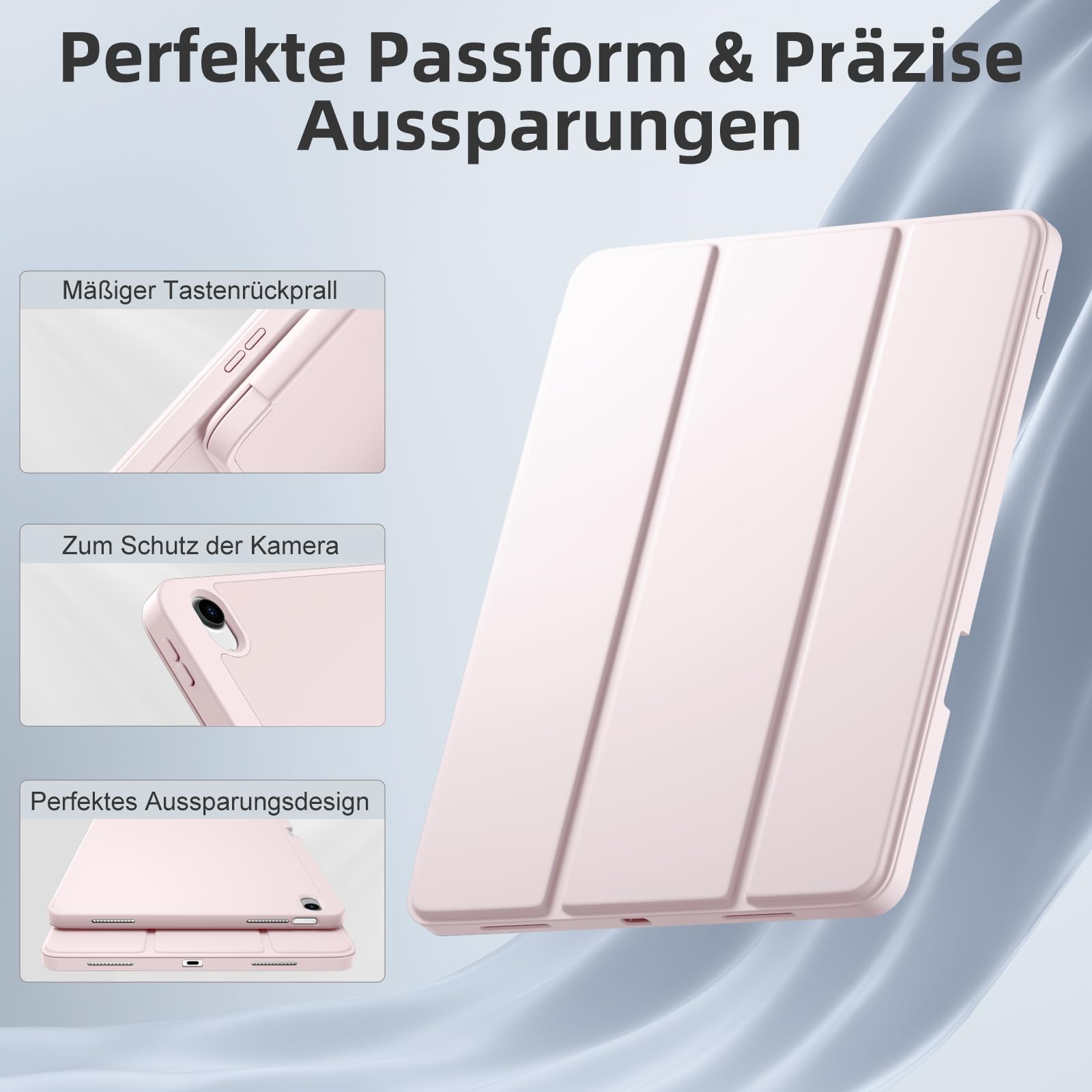 Vobafe iPad Air 13" Hoes met Potloodhouder & Stand - Roze (30% Korting)