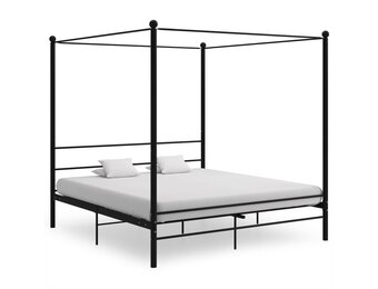 vidaXL Hemelbedframe Metaal Zwart 180x200 | -55%