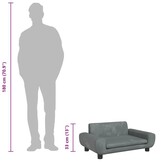 vidaXL Hondenmand 70x45cm Fluweel Donkergrijs - 47% Korting!