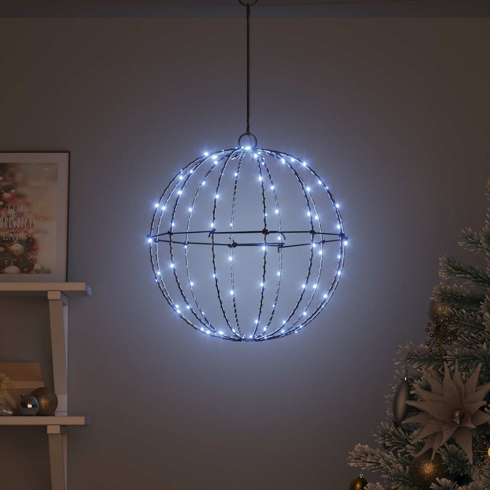 vidaXL Kerstbal 40cm - 120 LED Koudwit - Metaal (47% Korting)