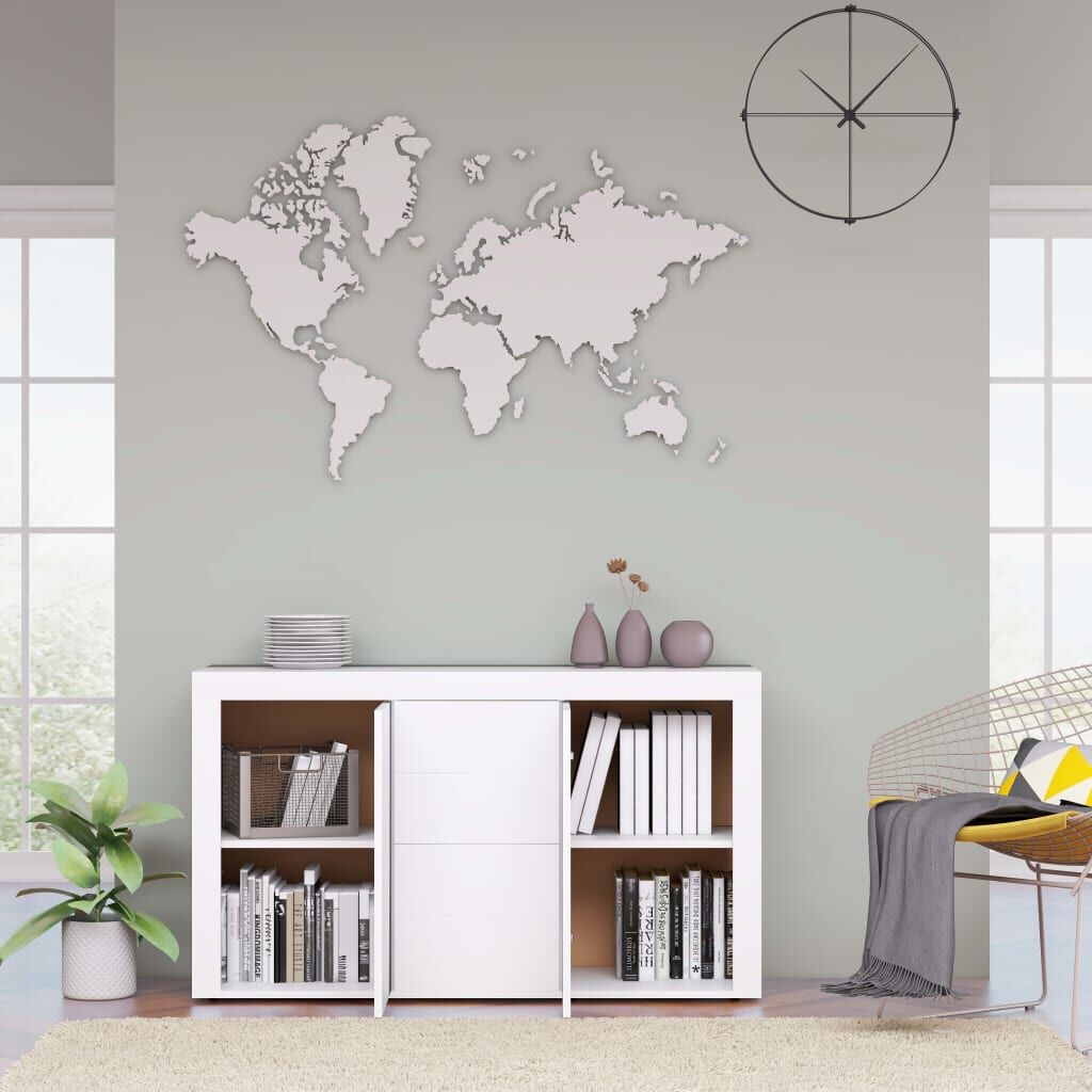 vidaXL Dressoir 120x36x69 cm Wit Bewerkt Hout - 55% Korting