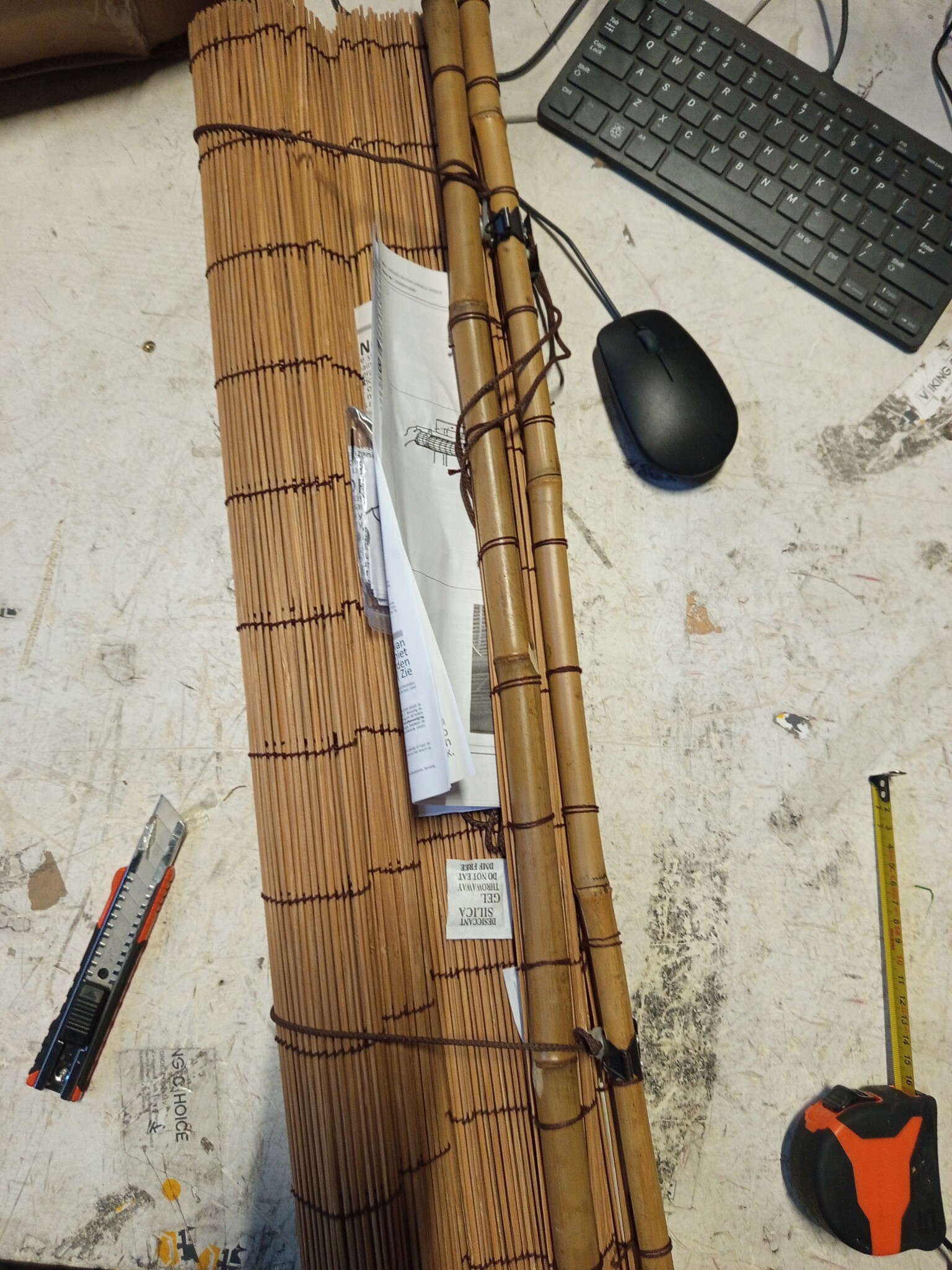 vidaXL Bamboe Rolgordijn - 80x220cm Bruin | 68% Korting!