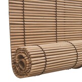 vidaXL Bamboe Rolgordijn - 80x220cm Bruin | 68% Korting!