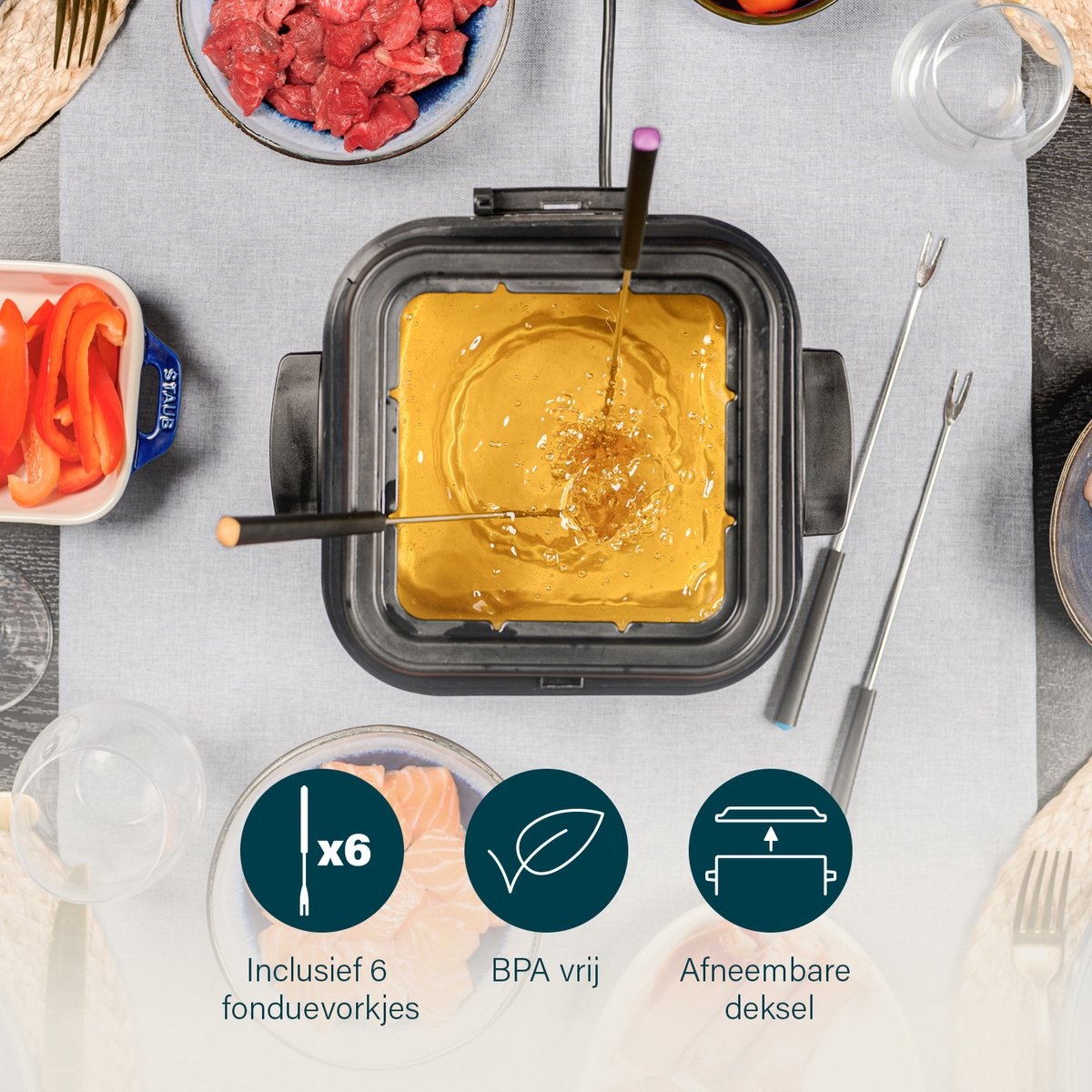 Princess Mini Friteuse & Fondue 182611 - 1.2L - Compact - 32% Korting