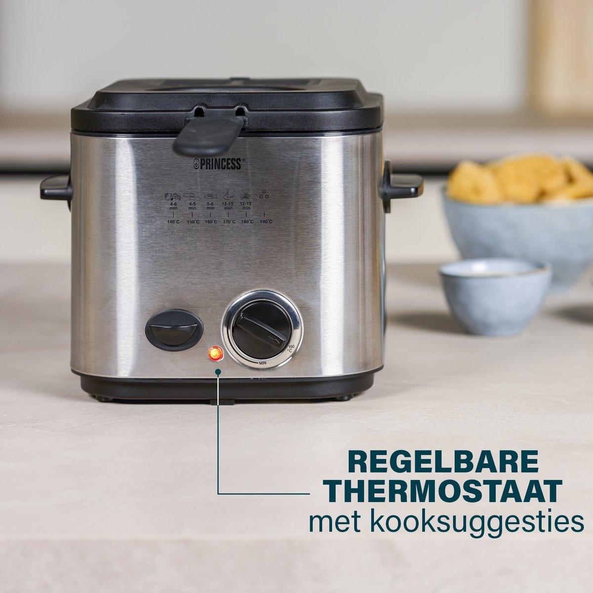 Princess Mini Friteuse & Fondue 182611 - 1.2L - Compact - 32% Korting