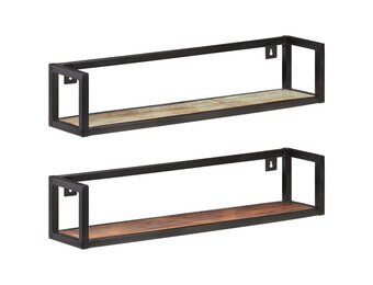 vidaXL Wandschappen Gerecycled Hout (80cm) - 64% Korting!