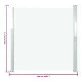 vidaXL Uittrekbaar Tuinscherm 140x300 cm Crème - Nu met 53% Korting!