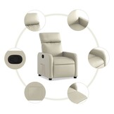 VidaXL Fauteuil Kunstleer Crème - 64% Korting