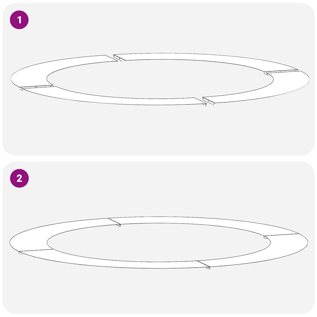 vidaXL Platte boomring Wit 43% Korting | Ø90/120 cm Staal