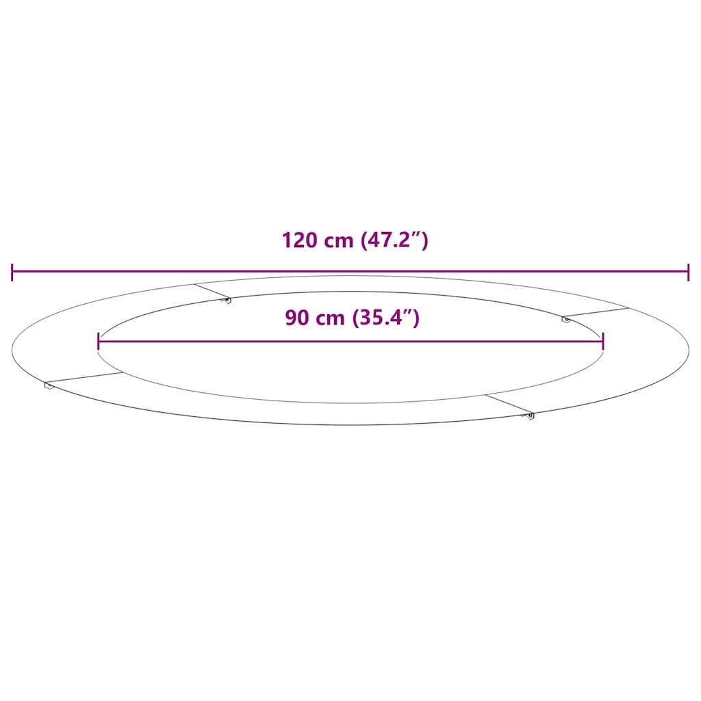 vidaXL Platte boomring Wit 43% Korting | Ø90/120 cm Staal