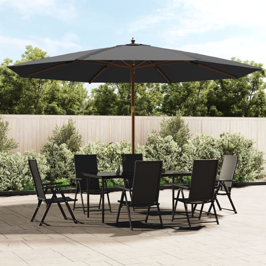 VidaXL Parasol Houten Paal 400x273cm Antraciet - 55% Korting!