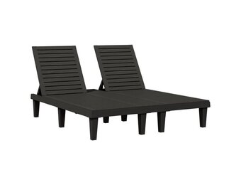 vidaXL Ligbed Tweepersoons Zwart - 65% Korting!