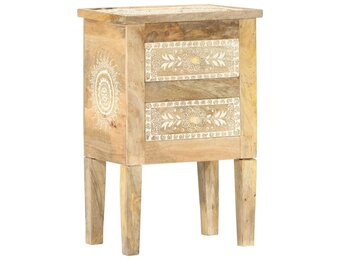 VidaXL Nachtkastje Mangohout - Handgeschilderd - 40x30x60 cm - 47% Korting