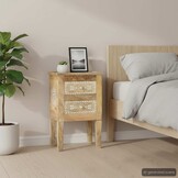 VidaXL Nachtkastje Mangohout - Handgeschilderd - 40x30x60 cm - 47% Korting