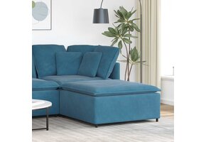 vidaXL Modulaire Voetenbank Module Blauw - 49% Korting!