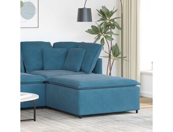 vidaXL Modulaire Voetenbank Module Blauw - 49% Korting!