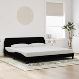 vidaXL Bedframe Fluweel Zwart 200x200 cm - 47% Korting!
