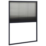 vidaXL Raamhor plissé 80x120 cm aluminium antracietkleurig