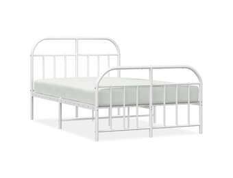 vidaXL Bedframe Metaal Wit 120x200 cm - 71% Korting!