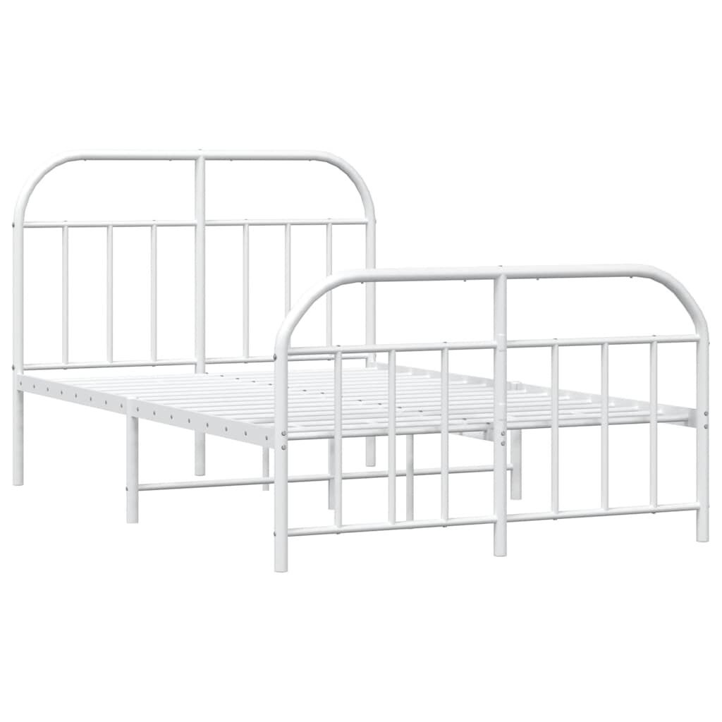 vidaXL Bedframe Metaal Wit 120x200 cm - 71% Korting!