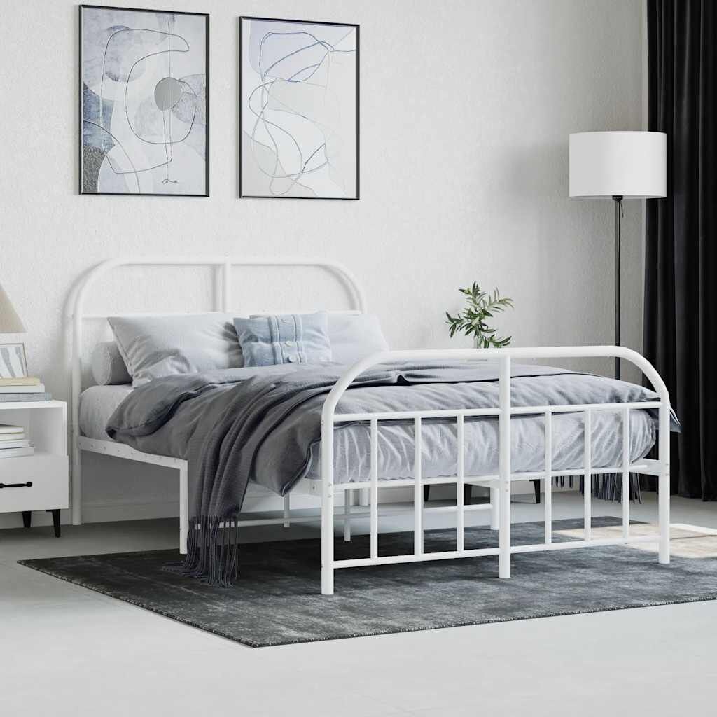 vidaXL Bedframe Metaal Wit 120x200 cm - 71% Korting!