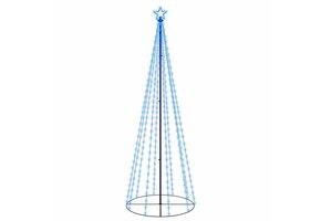 vidaXL Kegelkerstboom 310 LED's Blauw - 67% Korting!