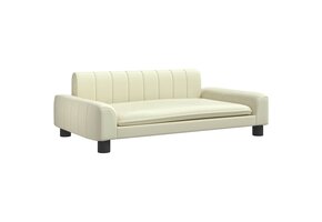 vidaXL Kinderbank crèmekleurig kunstleer - 64% Korting