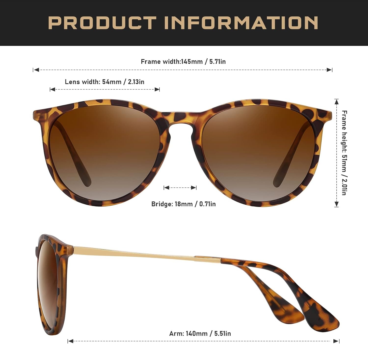 Retro Zonnebril Unisex - Rond Groot Frame & UV400 Bescherming | 47% Korting