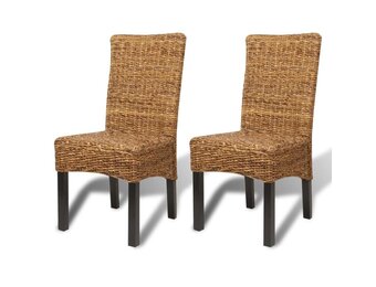 vidaXL Eetkamerstoelen (2 st) - Abaca & Mangohout - 53% Korting!